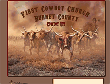 Tablet Screenshot of firstcowboychurchofburnet.com